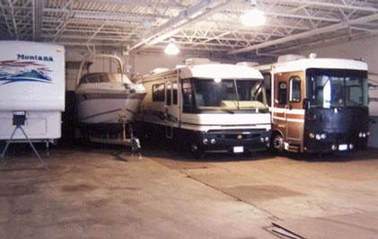 Indoor boat and RV storage facility